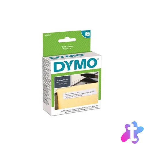 Etikett, LW nyomtatóhoz, eltávolítható, 19x51 mm, 500 db etikett, DYMO