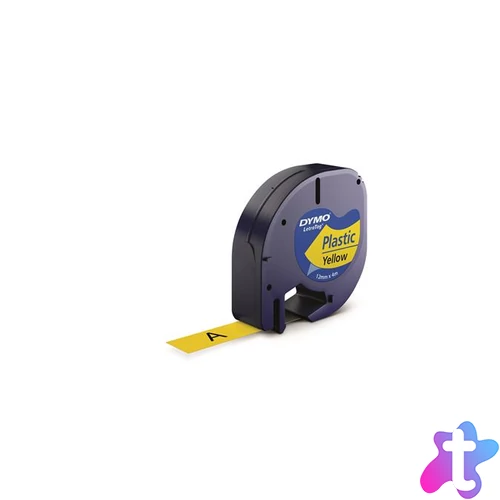 Feliratozógép szalag, 12 mm x 4 m, DYMO "Letratag", sárga