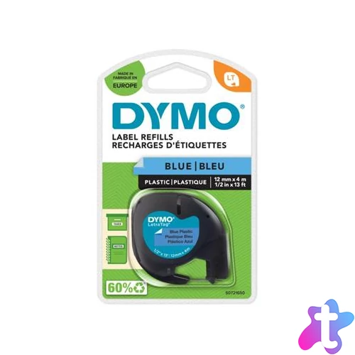 Feliratozógép szalag, 12 mm x 4 m, DYMO "Letratag", kék