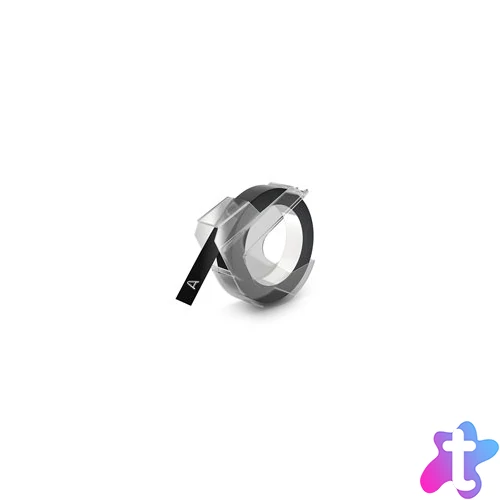 Feliratozógép szalag, 9 mm x 3 m, DYMO "3D", fekete