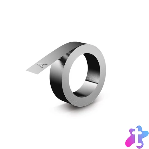 Feliratozógép szalag, rozsdamentes acél, 12 mm x 6,4 m, DYMO "M1011"