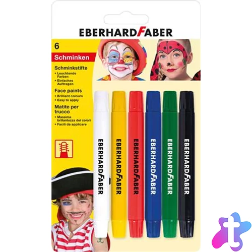 Arcfesték, csavarható, EBERHARD FABER, 6 különböző szín