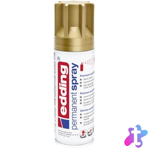 Akrilfesték spray, 200 ml, EDDING "5200", matt arany