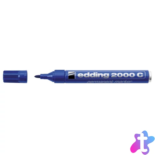 Alkoholos marker, 1,5-3 mm, kúpos, EDDING "2000", kék