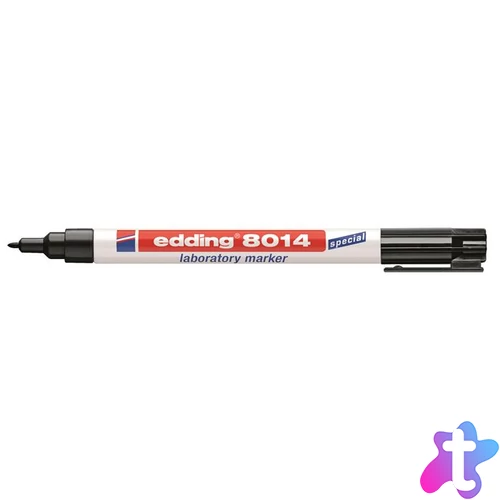 Laboratóriumi marker, 1 mm, kúpos, EDDING "8014", fekete