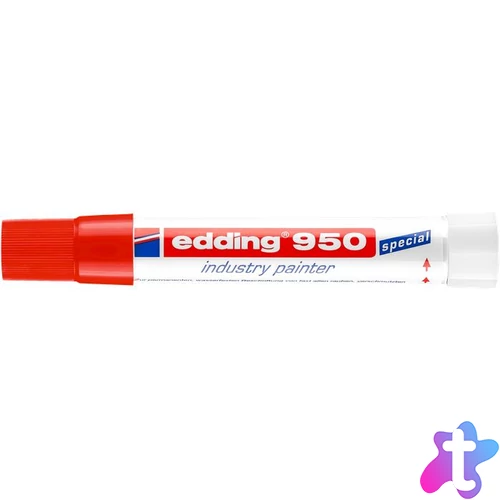 Jelölő marker, 10 mm, kúpos, EDDING "950", piros