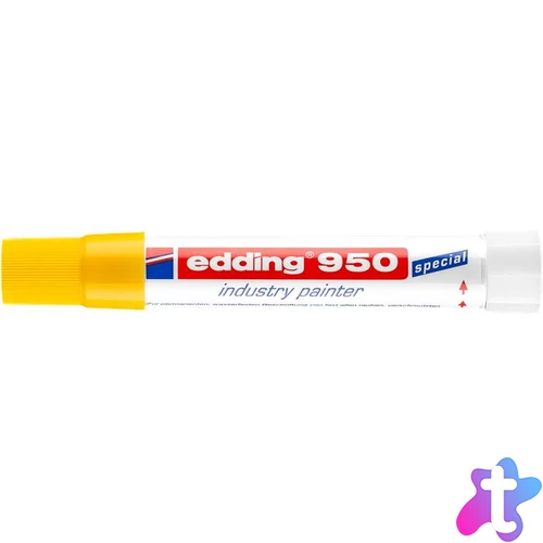 Jelölő marker, 10 mm, kúpos, EDDING "950", sárga