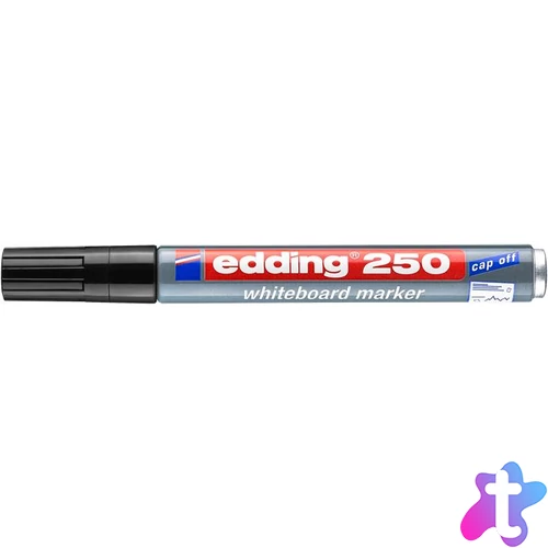 Tábla- és flipchart marker, 1-3 mm, kúpos, EDDING "250", fekete