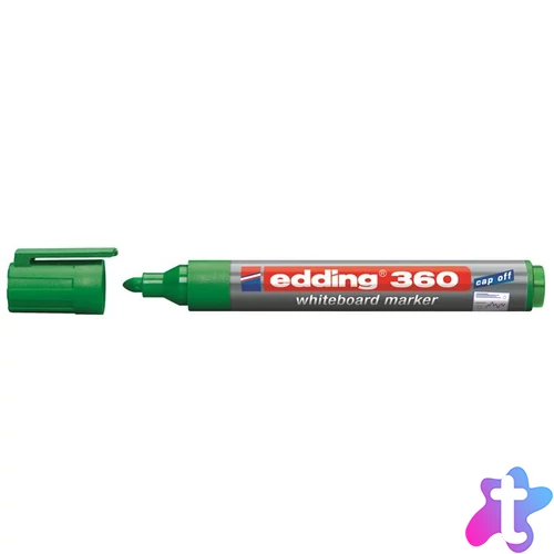 Tábla- és flipchart marker, 1,5-3 mm, kúpos, EDDING "360", zöld