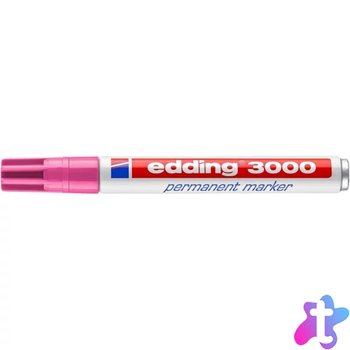 Alkoholos marker, 1,5-3 mm, kúpos, EDDING "3000", rózsaszín