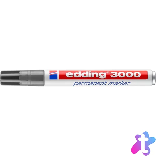 Alkoholos marker, 1,5-3 mm, kúpos, EDDING "3000", szürke