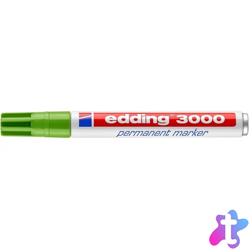 Alkoholos marker, 1,5-3 mm, kúpos, EDDING "3000", világoszöld