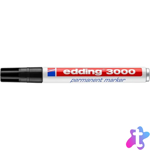 Alkoholos marker, 1,5-3 mm, kúpos, EDDING "3000", fekete