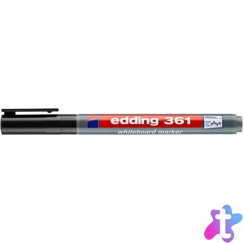 Tábla- és flipchart marker, kúpos, 1 mm, EDDING "361", fekete