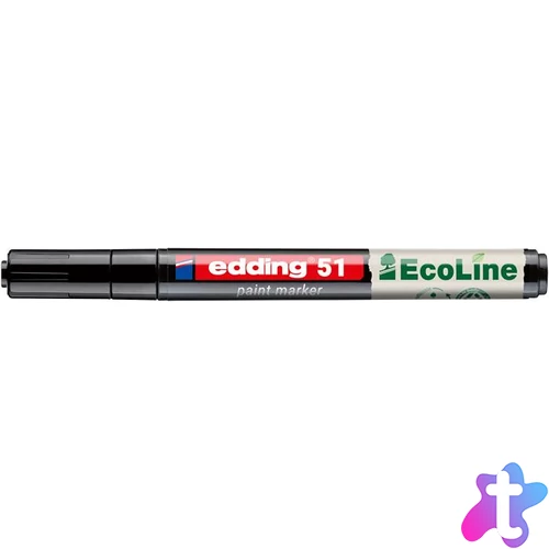 Lakkmarker, 1-2 mm, EDDING "51", fekete