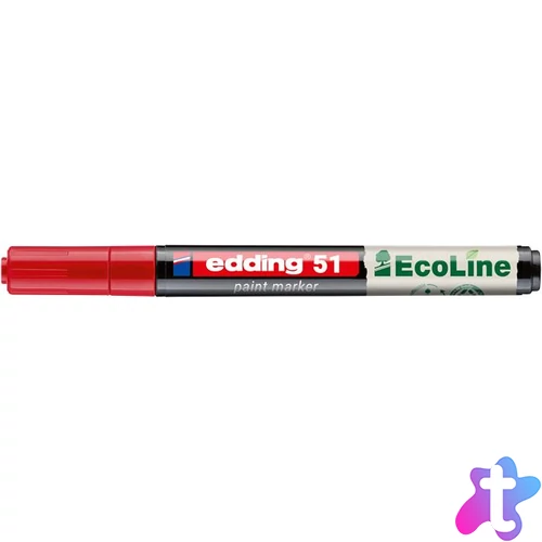 Lakkmarker, 1-2 mm, EDDING "51", piros