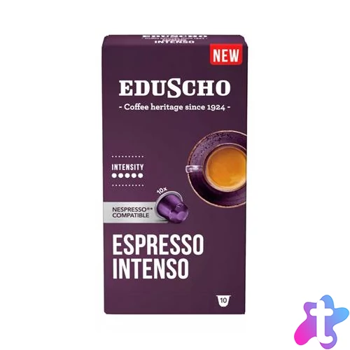 Kávékapszula, Nespresso® kompatibilis, 10 db, EDUSCHO "Espresso Intenso"
