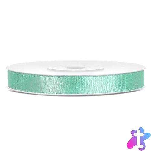 Szatén szalag, 6 mm, mentazöld
