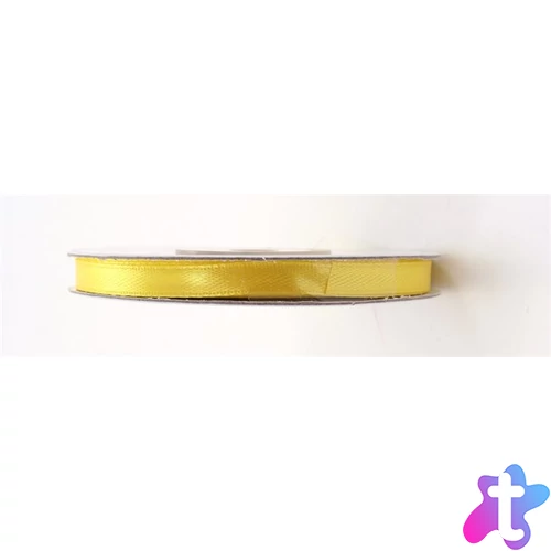 Szatén szalag, 6 mm, sárga