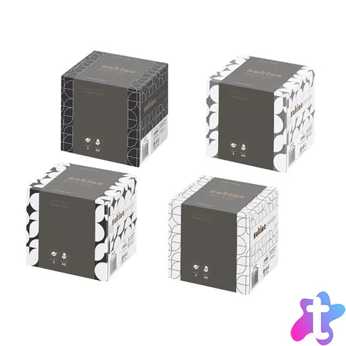 Kozmetikai kendő, 3 rétegű, 60 lapos, "Satino by Wepa"