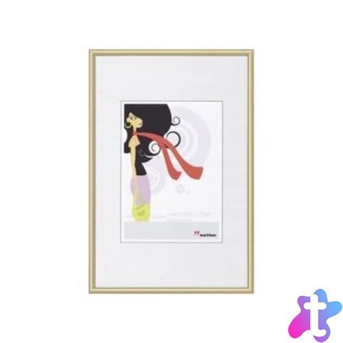 Képkeret, műanyag, 21x29,7 cm, A4, "New Lifestyle", arany