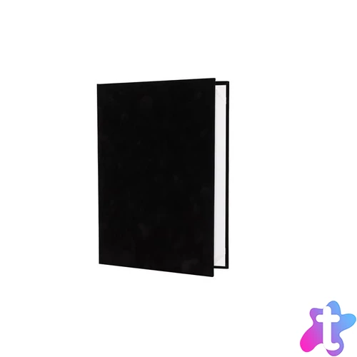 Oklevéltartó, A4, exkluzív, plüss, fekete