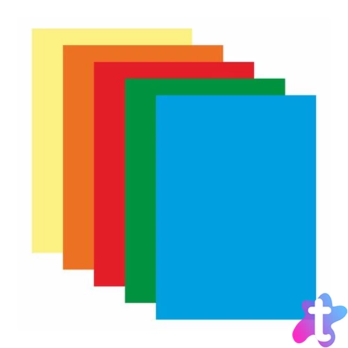 Színes papír, A4, 80 g, 5x5 lap, vegyes színek