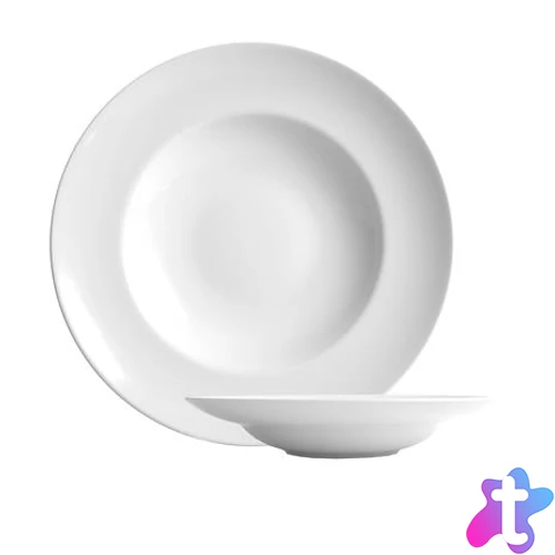 Mélytányér, fehér, 23 cm, 6 db-os szett, "Economic"