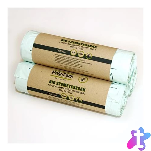Szemeteszsák, lebomló, 73x115 cm, 120 l, 10 db