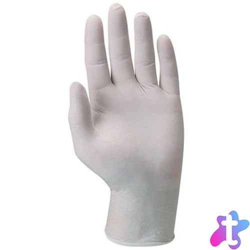 Védőkesztyű, egyszer használatos, latex, XL/12-es méret, púderezett