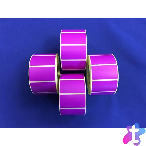 Etikett, thermo, 25x45 mm, 1000 etikett/tekercs, lila