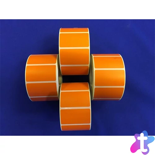 Etikett, thermo, 25x45 mm, 1000 etikett/tekercs, narancs