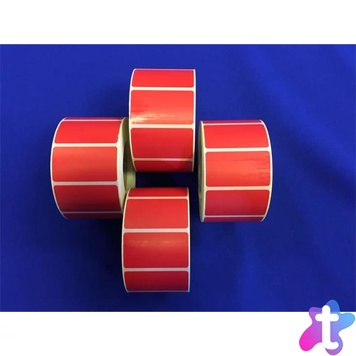 Etikett, thermo, 25x45 mm, 1000 etikett/tekercs, piros