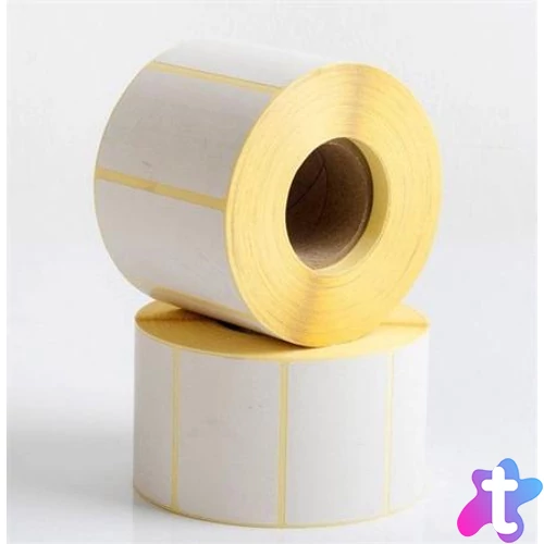 Etikett, vellum, nyomatlan, 40x100 mm, 1000 etikett/tekercs