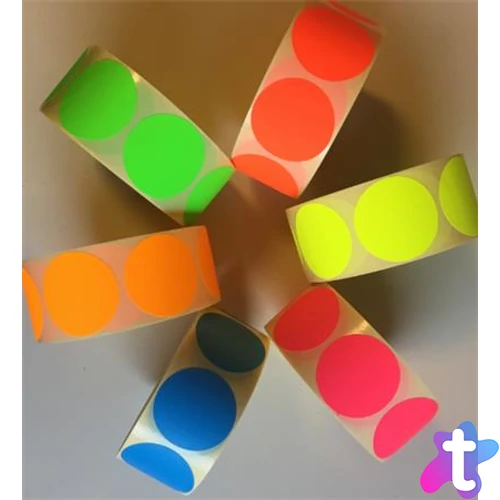 Etikett, 38 mm kör, 1000 etikett/tekercs, ciánkék