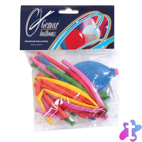 Modellező léggömb, pumpával, vegyes szín