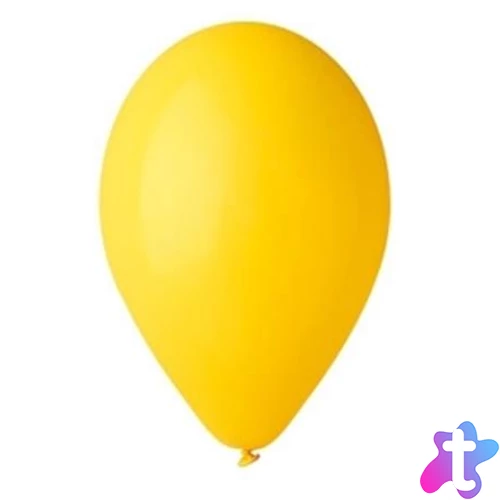 Léggömb, 26 cm, citromsárga