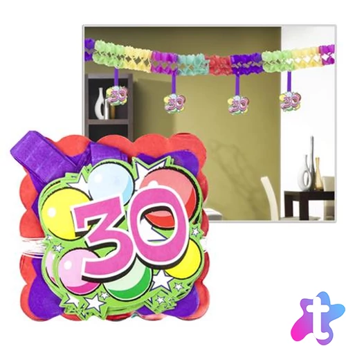 Girland, 400x12x12 cm, 30. születésnap