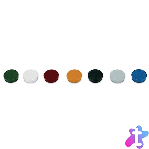 Mágneskorong, 20 mm, 10 db, zöld