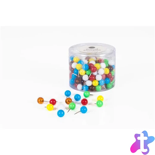 Térképtű, gömbfejű, 200 db, vegyes színű