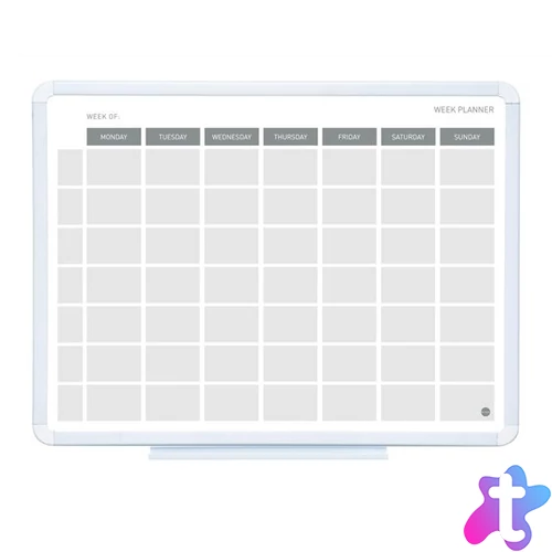 Heti tervezőtábla, mágneses, 45x60 cm