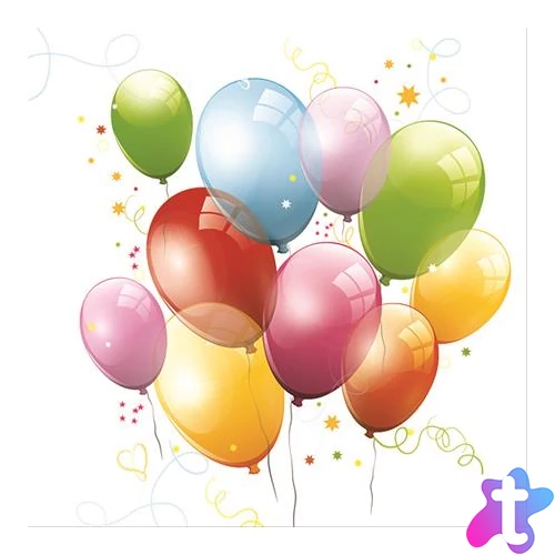 Szalvéta, 3 rétegű, 33x33 cm, léggömb minta