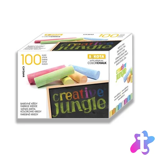 Táblakréta, kerek, "Creative Jungle", színes