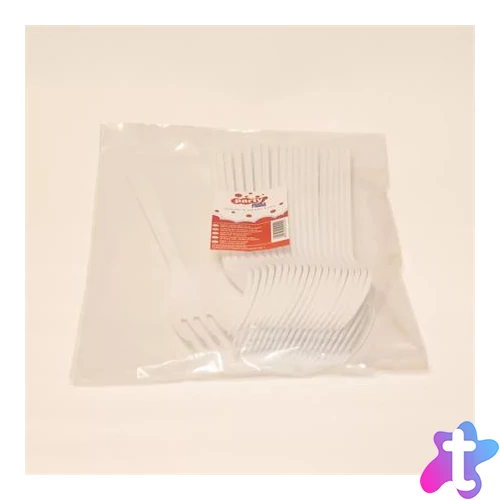 Villa, műanyag, többször használatos, 17 cm, 20 db "Prima", fehér