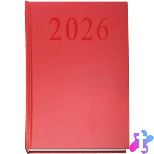 Naptár, tervező, A5, napi, 2027, bordó
