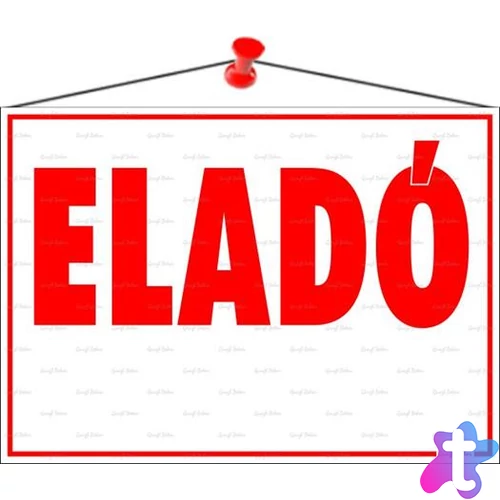 Információs tábla, 35x25 cm, "Eladó"