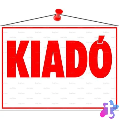 Információs tábla, 35x25 cm, "Kiadó"