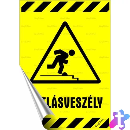 Információs matrica, 25x17,5 cm, "Botlásveszély"