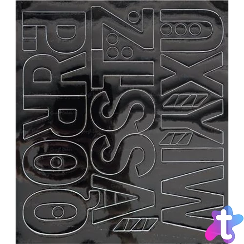 Öntapadós matrica, 5 cm-es, betűlap, ABC második fele, fekete