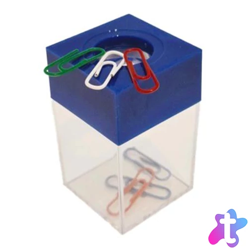 Gemkapocstartó, mágneses, átlátszó-kék